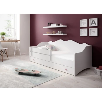 Lova su čiužiniu EMKA Pink, Balta 160x80