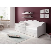 Lova su čiužiniu EMKA Pink, Balta 160x80 kaina