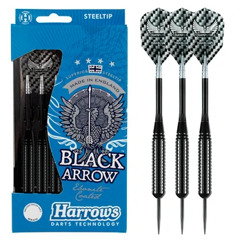 HARROWS Black ARROW, 26gR Steel Tip smiginio strėlytės