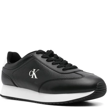 Laisvalaikio bateliai vyrams, Juoda, Runner lace up sneaker