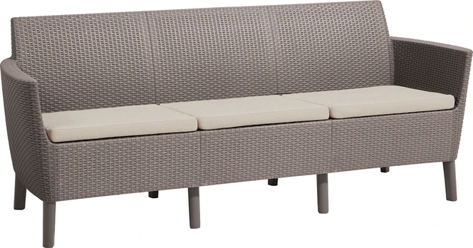 Keter Trivietė sodo sofa Salemo 3 Seater Sofa, ruda