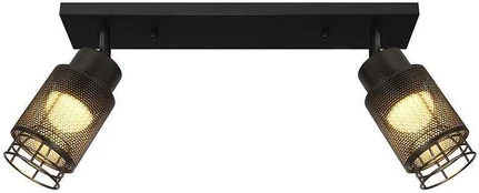 2x6W LED lubinis šviestuvas, juodas, 3000K