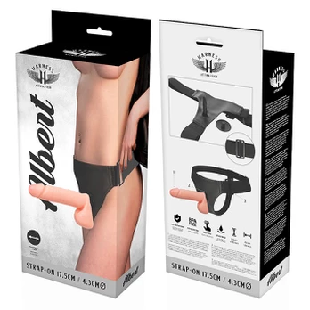 Sekso diržas - dildo HARNESS ATTRACTION ALBERT REALISTIC FLESH 17,5 x 4,3 cm