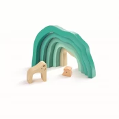 Hape - Arctic Polar Bear Stacking Blocks (87-0490) kaina