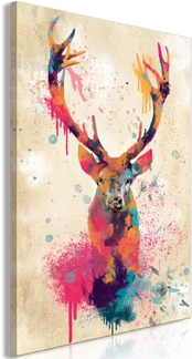 Artgeist Paveikslas - Watercolor Deer (1 Part) Vertical kaina