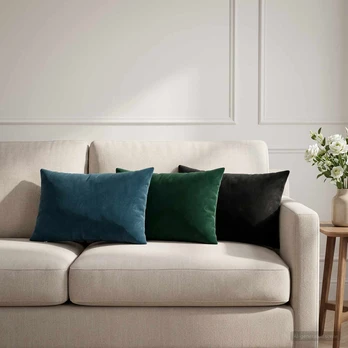Pagalvėlės užvalkalas 2 pcs HEERLEN Mėlyna 30 x 50 cm Aksomas