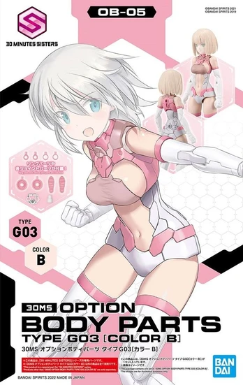 Bandai – 30MS papildomos kėbulo dalys, tipas G03 [B spalva], 62949