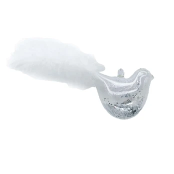 Christmas ornament JOY BIRD FEATHER 7cm, glass