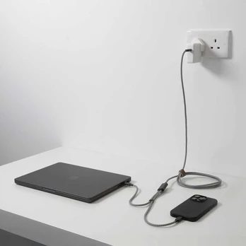Native Union Belt kabelis (USB-C - USB-C) 2 m, dryžuotas