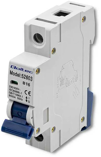 Qoltec Overcurrent Circuit Breaker B16 | Fuse | AC | 16A | 1P