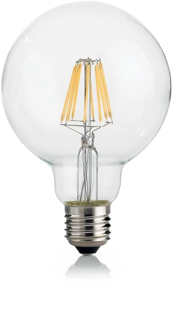 8W LED lemputė E27, 3000K, skaidri, 101323