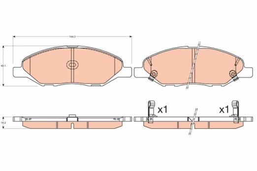 TRW GDB3577 Brake pad set