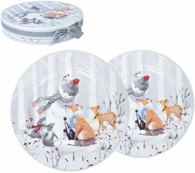 Lėkštės MIA SNOW D19cm 2vnt dovanų dėžutėje