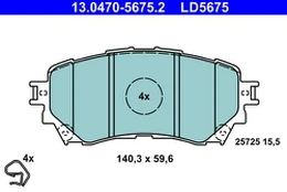 ATE 13.0470-5675.2 Brake pad set