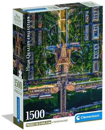 Clementoni CLE puzzle 1500 Compact Flying Over Paris 31742