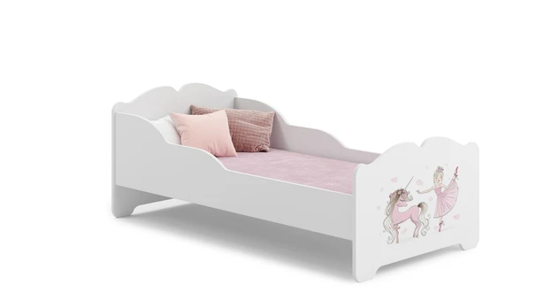 Vaikiška lova Anna Pink Princess, 140x70 cm