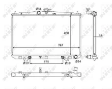 Variklio radiatorius NRF NRF 58610
