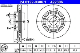 ATE 24.0122-0306.1 Brake Disc kaina