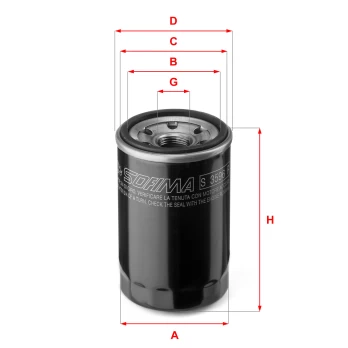 Alyvos filtras SOFIMA S3596R