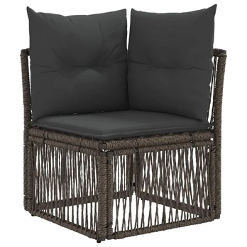 Kampinė sofa Pilka poliratanas