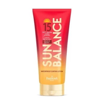 SUN BALANCE įdegio losjonas atsparus vandeniui SPF15, 150 ml