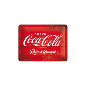 Nostalgic Art metalinė lentelė Coca-Cola logotipas, 15x20 cm