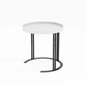 Side table KEIRA D50xH50cm, baltas kaina