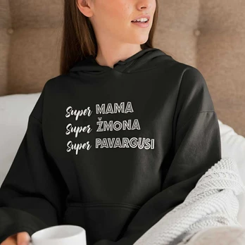 Džemperis "Super mama apibūdinimas"