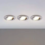LED įleidžiamas prožektorius Andrej, apvalus, aliuminis, 3 vnt