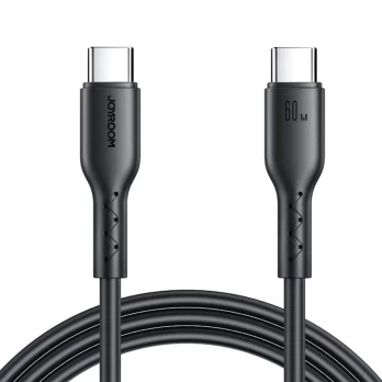 Kabelis "Flash Charge" USB C į USB-C SA26-CC3 / 60W /1m (juodas)