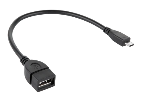Kabel USB gniazdo A - wtyk micro USB 15cm OTG