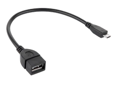 Kabel USB gniazdo A - wtyk micro USB 15cm OTG kaina