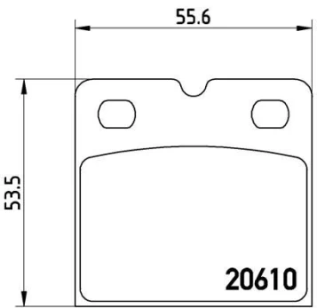 Stabdžių trinkelių rinkinys, stovėjimo stabdys BREMBO P 02 001