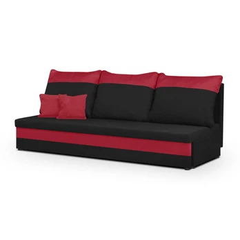 Sofa-lova Bellezza Gustav, juoda/raudona