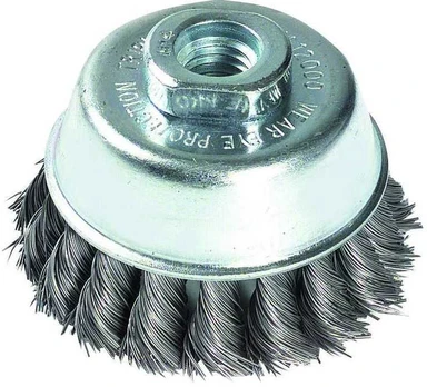 Tivoly Steel wire cupbrush for angle grinder, 65mm, twisted Ø0.35mm, M14