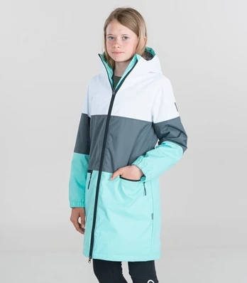 Huppa Mergaitiška prailginta striukė HANKA 1, white/ mint