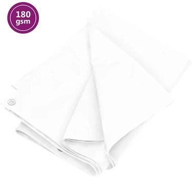 Tentas, baltos spalvos, 8x12m, 180g/m²