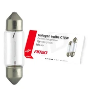 AMiO Halogeninės lemputės c10w festoon 31mm 12v 10pt. kaina