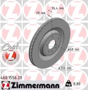 Stabdžių diskas ZIMMERMANN 460.1556.20 kaina
