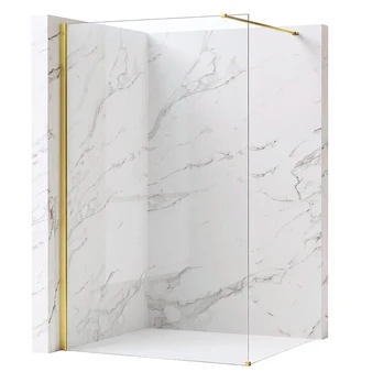 Dušo Sienelė Rea Flexi Transparent 70 Gold 120X70X195CM