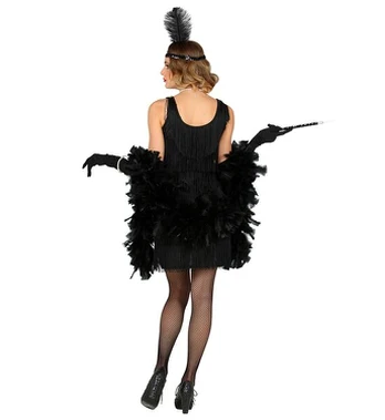 „ROARING 20s FLAPPER“ (suknelė, galvos juosta su plunksna)