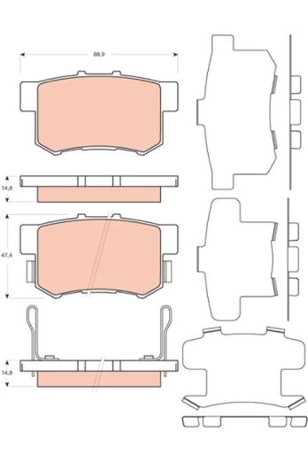 TRW GDB3447 Brake pad set