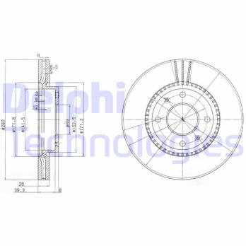 Stabdžių diskas DELPHI BG4013