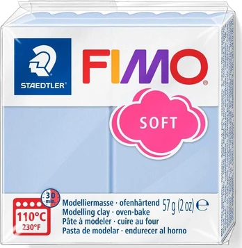 Staedtler Fimo minkštas polimerinis molis, 57 g, rami mėlyna