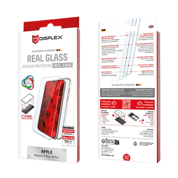 Apple iPhone 17 Pro/18 Pro Real Screen Glass MM+Case By Displex Transparent