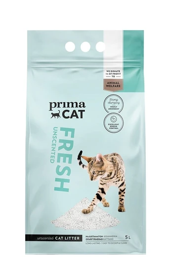 Kačių kraikas organinis (sušokantis) PRIMACAT Bekvapis, 5 l