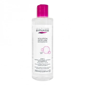 BYPHASSE SOLUTION CLEAR SKIN 4 IN 1 micelinis vanduo, 250 ml
