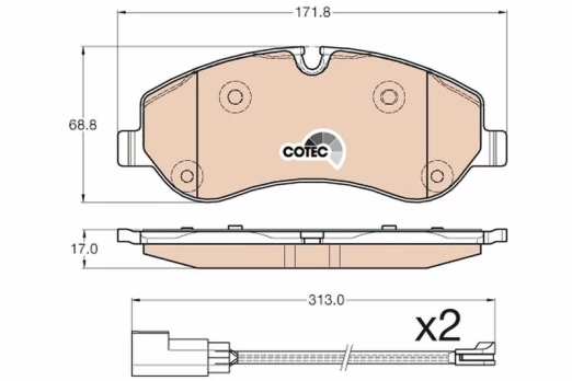 TRW GDB1967 Brake pad set