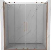 Stumdomos dušo durys Mexen Velar DUO, Brushed copper, 170 cm kaina