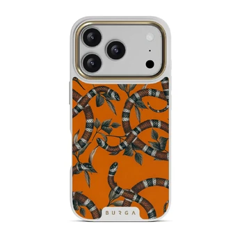 Bitter Apricot - Snake iPhone 17 Pro Case, Elite Light (MagSafe) / Gold